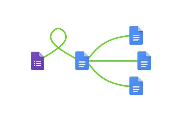 Google Forms to Docs workflow in Portant